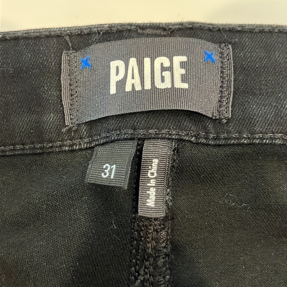 Paige Cindy Black Fog Luxe Coating Size 31 - Picture 8 of 16